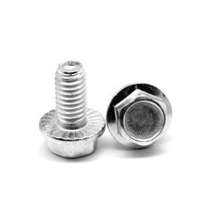 Homecare Products 0.25in. -20 x 2 in. - FT Coarse Threaded Grade 5 Hex Flange Screw with Serration, Medium Carbon Steel - Zinc Plated - 800 Piece