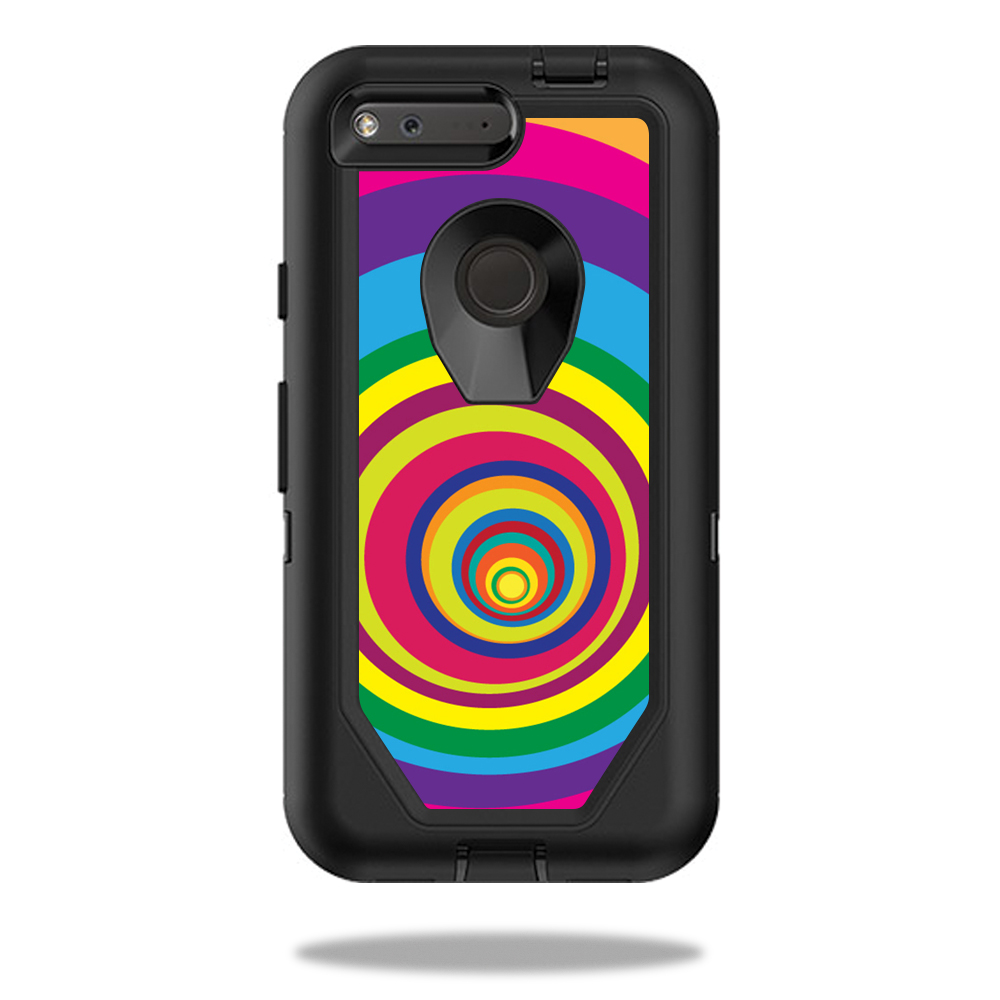MightySkins OTDGOPI5-Circles Skin for Otterbox Defender Pixel 5 in. Case Wrap Cover Sticker - Circles