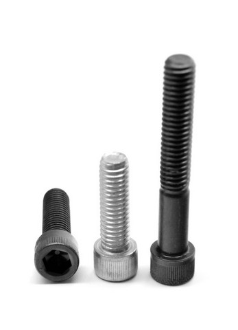 ASMC Industrial 0.44 in. -20 x 1 in.-FT Fine Thread Socket Head Cap Screw, Nylon Patch - Alloy Steel - Black Oxide - 75 Piece