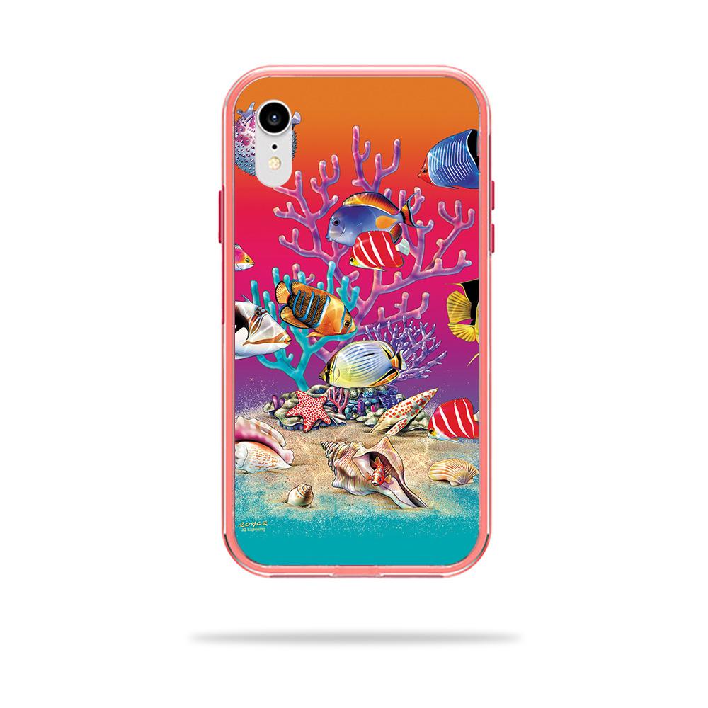 MightySkins LIFSLIPXR-Coral Garden Skin Decal Wrap for LifeProof SLAM iPhone XR Case Sticker - Coral Garden