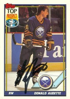 Autograph Warehouse 67108 Donald Audette Autographed Hockey Card Buffalo Sabres 1991 Topps No. 273