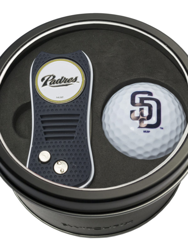 Team Golf 637556972569 San Diego Padres Tin Set - Switchfix&#44; Golf Ball