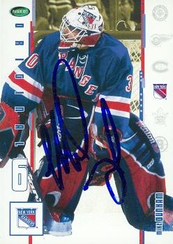 Autograph Warehouse 68332 Mike Dunham Autographed Hockey Card New York Rangers 2004 Parkhurst No. 13