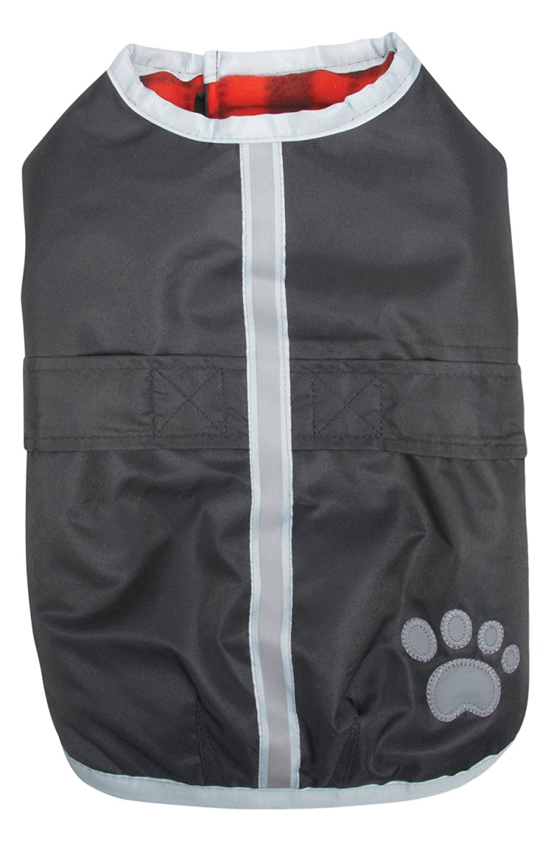 PetEdge Zack & Zoey Polyester Nor easter Dog Blanket Coat, Black - Large