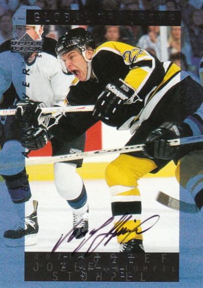 Autograph 118986 Boston Bruins 1996 Upper Deck Global Training No. S208 Jozef Stumpel Autographed Hockey Card