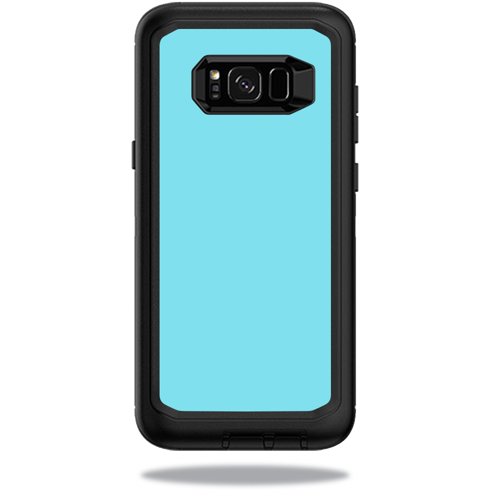 MightySkins OTDSGS8PL-Solid Baby Blue Skin for Otterbox Defender Samsung Galaxy S8 Plus Case Wrap Cover Sticker - Solid Baby Blue