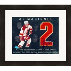 Autograph Warehouse 270239 Al MacInnis Autographed 8 x 10 in. Photo - Calgary Flames - Special Edition jersey number Matted & Framed