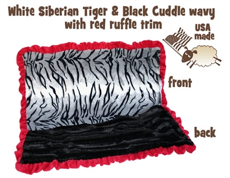 Mirage Pet Products 500-061 JB White Siberian Tiger Pet Blanket - Jumbo