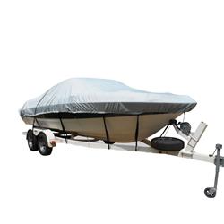 Carver by Covercraft 78002 Poly-Flex Polyester Flex-Fit No.2 Boat Cover for V-Hull Fishing Inboard or Outboard Runabouts - Grey