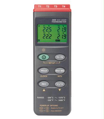 CENTRAL TOOLS INC General Tools DT309DL 4-channel Data Logging Thermocouple Thermometer