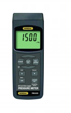 General Tools & Instruments PM930SD Pressure Meter With Excel-Formatted Data Logging Sd Card