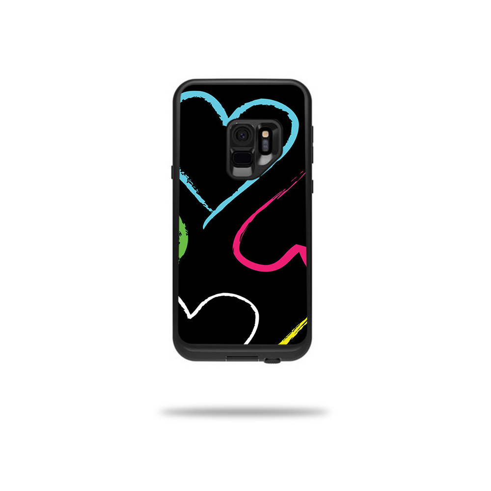 MightySkins LIFSGS9-hearts Skin for Lifeproof Samsung Galaxy S9 Fre Case - Hearts