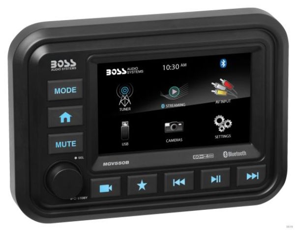 Boss Audio Systems Inc Boss Audio BSSMGV550B Weatherproof Marine Gauge Receiver with 5 in. Touchscreen