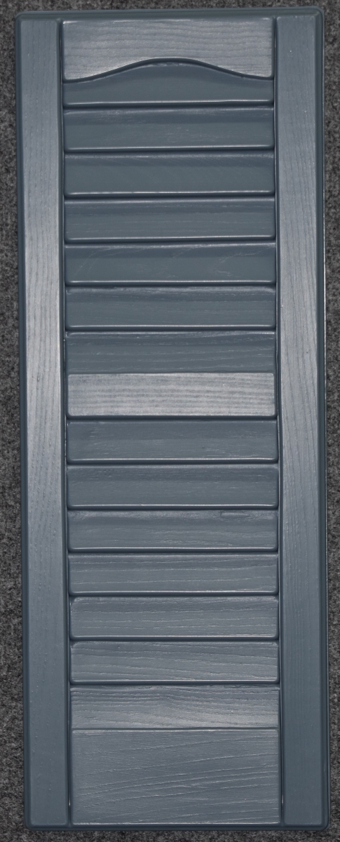 EyeCatcher 9 x 53 in. Louvered Exterior Decorative Shutters, Colonial Blue