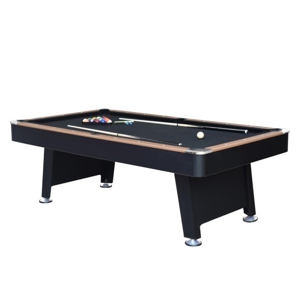 Blue Wave BG50349 7 ft. Stafford Pool Table with Table Tennis&#44; Air Hockey & Cue Rack - Black&#44; Brown & White