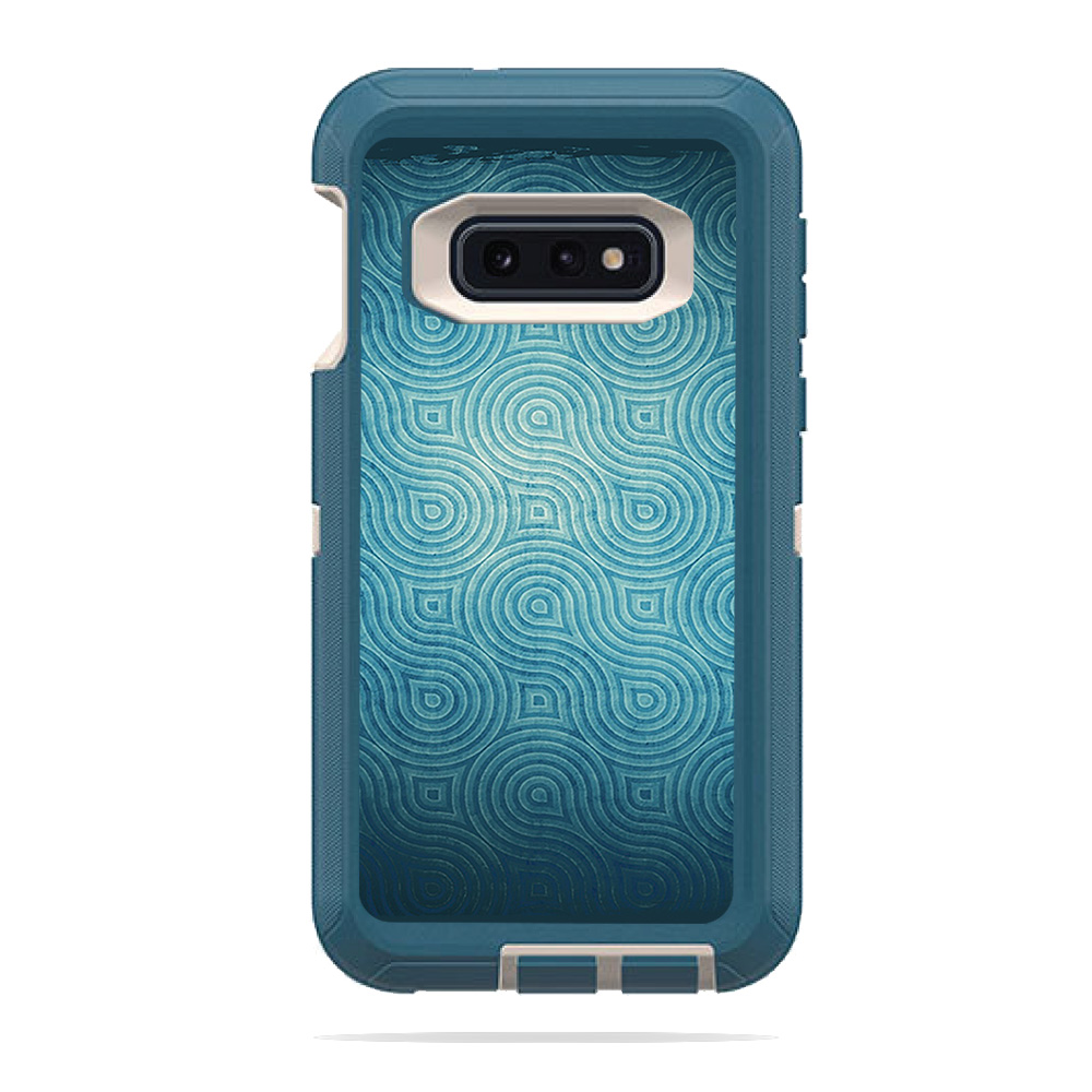 MightySkins OTDESG10E-Blue Swirls Skin for Otterbox Defender Samsung Galaxy 10E - Blue Swirls