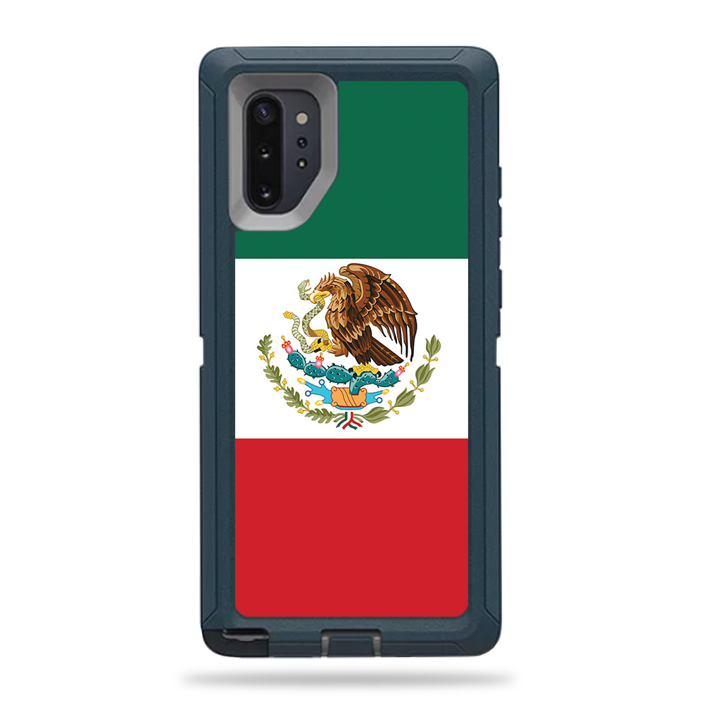 MightySkins OTDSNO10PL-Mexican Flag Skin for Otterbox Defender Samsung Galaxy Note10 Plus - Mexican Flag