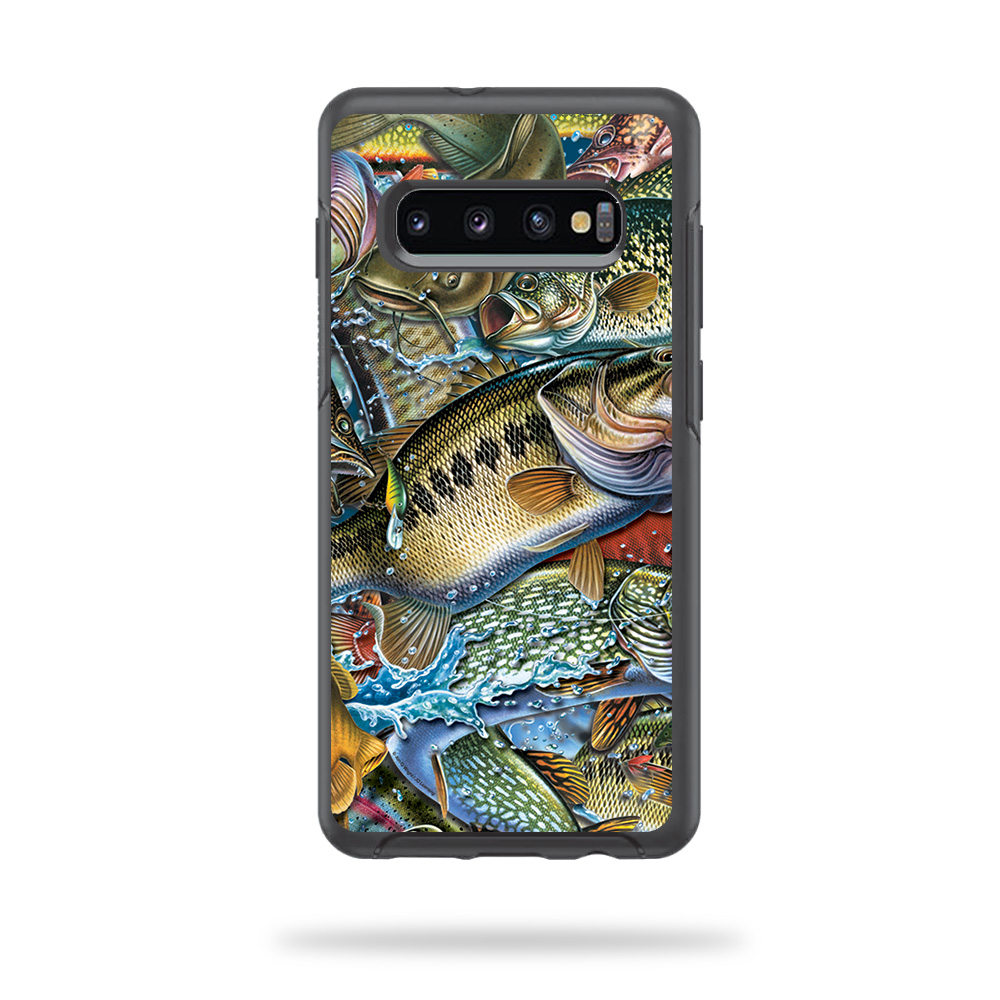 MightySkins OTSYSG10PL-Action Fish Puzzle Skin for Otterbox Symmetry Samsung Galaxy S10 Plus - Action Fish Puzzle