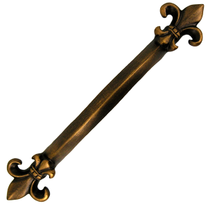 Anne at Home 559-3 Fleur De Lis 4 in. Center to Center Pull in Rubbed Bronze