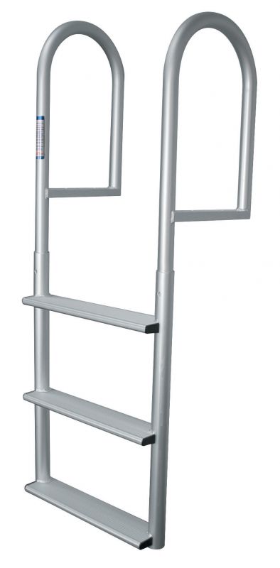 JIF Marine DJV5 5-Step Stationary Dock Ladder - Anodized Aluminum