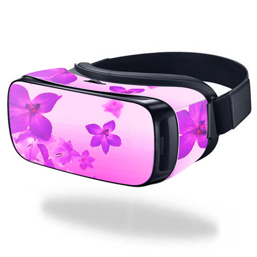 MightySkins SAGEVR-Pink Flowers Skin for Samsung Gear VR Original Cover Wrap Sticker - Pink Flowers