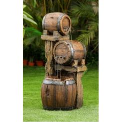 Jeco FCL171 Wood Barrel Fountain