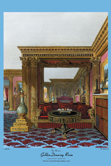 Buyenlarge Buy Enlarge 0-587-15778-xP12x18 Golden Drawing Room - Carlton House- Paper Size P12x18