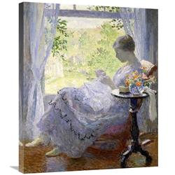 JensenDistributionServices 30 in. Young Woman Sewing Art Print - Gari Melchers