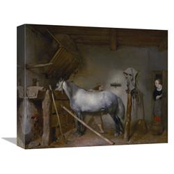Global Gallery GCS-459880-16-142 16 in. Horse Stable Art Print - Gerard Ter Borch