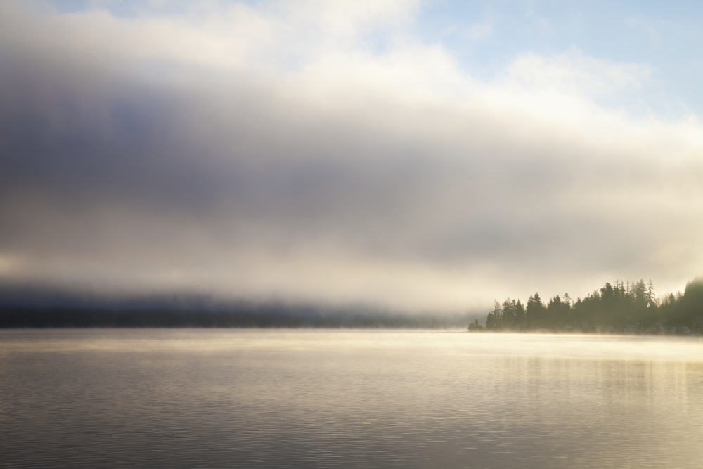 Posterazzi DPI12278557LARGE Low Cloud & Mist on Lake Whatcom at Sunrise - Bellingham Washington United States of America Poster Print - 38