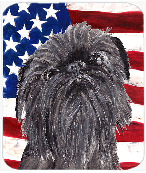 Caroline's Treasures SC9517MP 7.75 x 9.25 In. Brussels Griffon USA American Flag Mouse Pad- Hot Pad or Trivet
