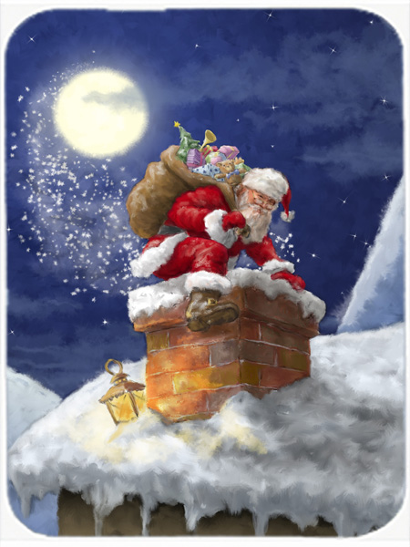 Caroline's Treasures APH5479MP Christmas Santa Claus in the Chimney Mouse Pad- Hot Pad or Trivet
