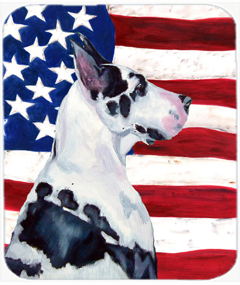 Caroline's Treasures LH9013MP Usa American Flag With Great Dane Mouse Pad- Hot Pad Or Trivet