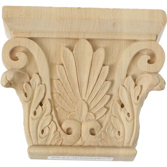 Ekena Millwork CAP09X03X07CHMA 9.5 in. W x 6 in. BW x 3.12 in. D x 7.62 in. H Medium Chesterfield Capital Fits Pilasters up to 5.62 in. W x 1.3