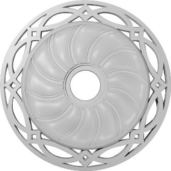 Ekena Millwork CM26LO 26.62 in. OD x 4.50 in. ID Architectural Loera Ceiling Medallion Fits Canopies up to 6.25 in.