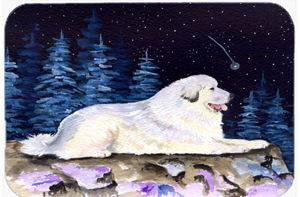 Caroline's Treasures SS8438MP Starry Night Great Pyrenees Mouse Pad