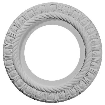 Ekena Millwork CM10CL 10.62 in. OD x 5.75 in. ID x .50 in. P Architectural Accents - Claremont Ceiling Medallion Fits Canopies up to 3.88 in.