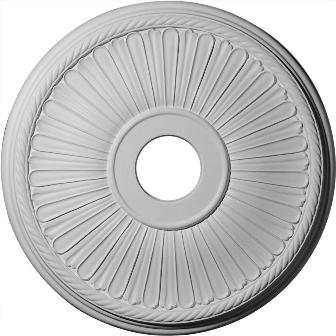 Ekena Millwork CM20BE1 20.12 in. OD x 3.88 in. ID x 1.88 in. P Architectural Accents - Berkshire Ceiling Medallion