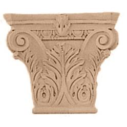 Ekena Millwork CAP09X03X08FLMA 9.5 in. W x 6 in. BW x 3.25 in. D x 8.37 in. H Medium Floral Roman Corinthian Capital Fits Pilasters up to 5.62