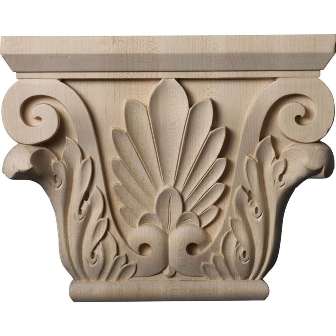 Ekena Millwork CAP11X03X08CHAL 11 in. W x 6.75 in. BW x 3.87 in. D x 8.87 in. H Large Chesterfield Capital Fits Pilasters up to 6.25 in. W x 2