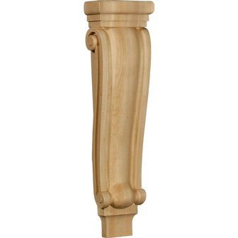 Ekena Millwork CORW07X04X27PTRO 6.75 in. W x 4.25 in. D x 27.5 in. H Extra Large Traditional Pilaster Corbel- Red Oak- Architectural Accent