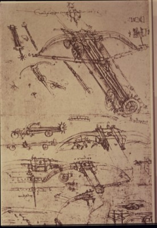 Posterazzi Superstock SAL2778411759LARGE Crossbows & Catapults Leonardo Da Vinci, 1452-1519 Italian Drawing Poster Print, 24 x 36 - Large