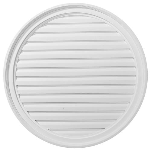 Ekena Millwork GVRO30F 30 in. W x 30 in. H Round Gable Vent Louver- Functional