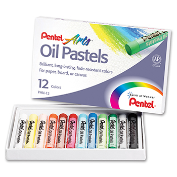 Pentel Of America PENPHN12 Pentel Oil Pastels 12 Ct