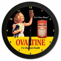 Past Time Signs C211 18 x 18 in. Ovaltine Clock