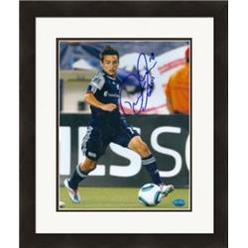 Autograph Warehouse 224035 Diego Fagundez Autographed 8 x 10 in. Photo - Soccer MLS New England Revolution Uruguay - Image No.1 Matted & Framed
