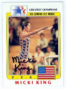 Autograph Warehouse 78391 Micki King Autographed Card Usa Olympic Team Diving 1983 Greatest Olympians No .38