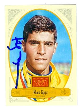 Autograph Warehouse 104644 Mark Spitz Autographed Trading Card Usa Olympic Gold Medal Swimmer 2012 Panini Golden Age No. 116