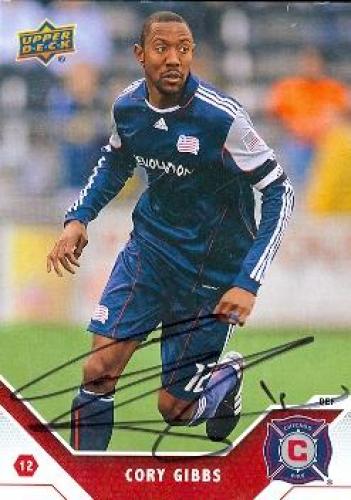 Autograph Warehouse 70943 Cory Gibbs Autographed Soccer Card Mls Soccer 2011 Upper Deck No. 8
