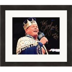 Autograph Warehouse 465242 8 x 10 in. Wrestling the King WWE NWA No. SC3 Inscribed HOF 07 Matted & Framed Jerry Lawler Autographed Photo